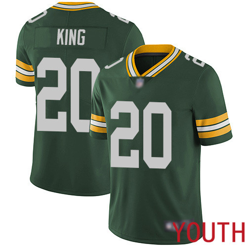 Green Bay Packers Limited Green Youth 20 King Kevin Home Jersey Nike NFL Vapor Untouchable
